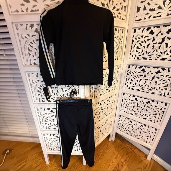 NWT Girls Adidas Iridescent 3 Stripe Track Suit Sz 10/12 - Picture 2 of 6